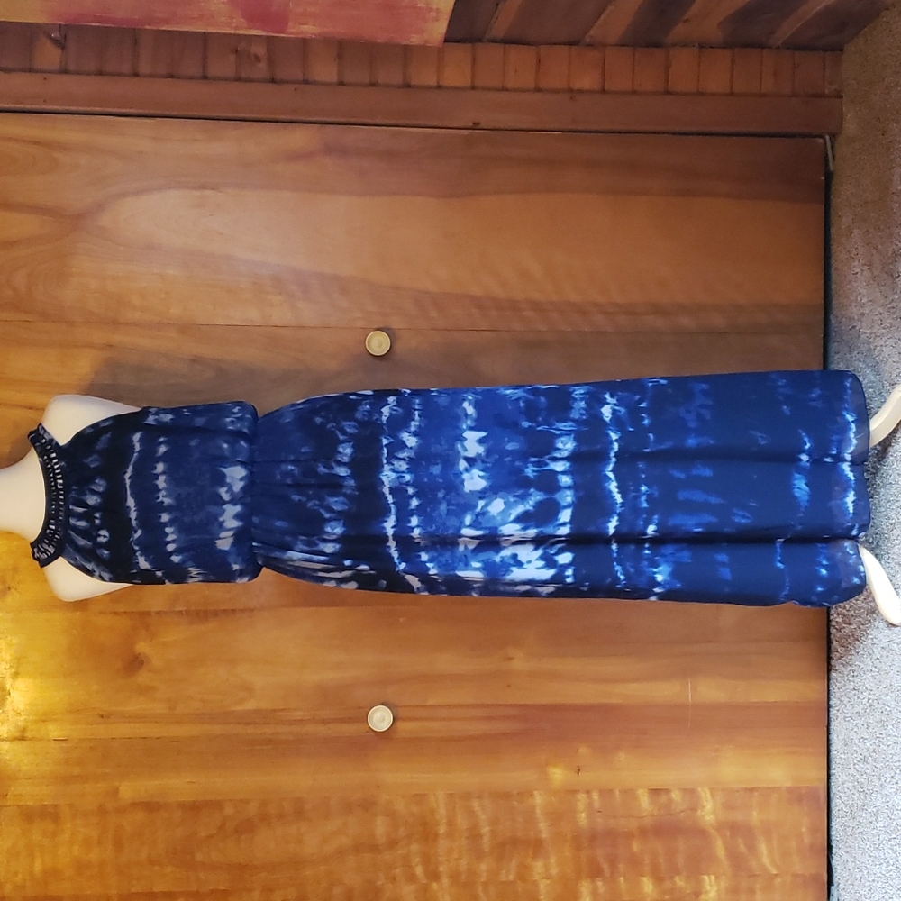 Anne Klein Tie Dye Printed Maxi Dress, Fully Lined